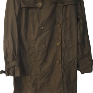 Women's Black Double-Breasted Coat